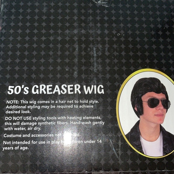 Kangaroo Elvis Wig / 50s Greaser Wig for Men – Halloween Accessory - Picture 3 of 3